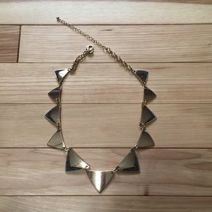 Faux Gold Geometric Triangle Necklace